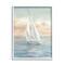 Stupell Industries Morning Sunrise Sailboat Soft Pink Contemporary Ocean Sky Framed Wall Art